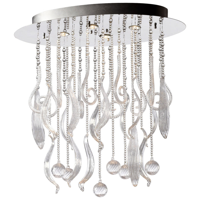 Quorum Home Cyan - 04668 - Four Light Pendant - Chrome
