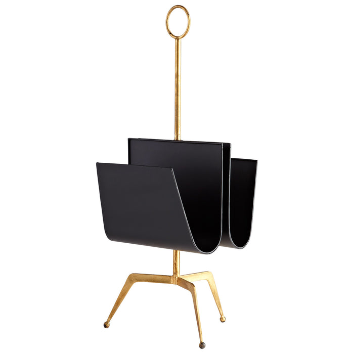 Quorum Home Cyan - 06246 - Magazine Holder - Black And Gold