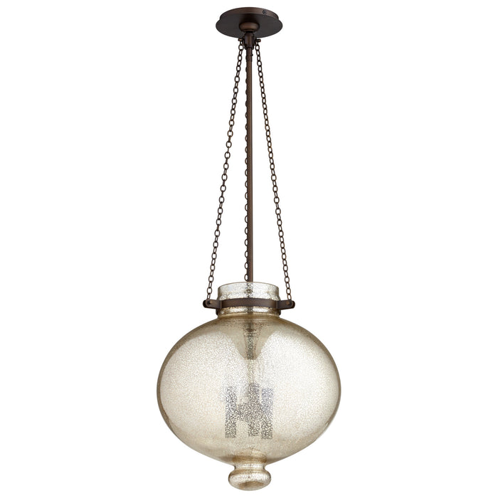 Quorum Home Cyan - 06570 - Three Light Pendant - Oiled Bronze