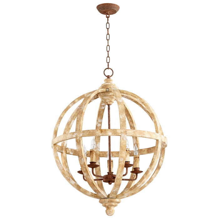 Quorum Home Cyan - 06622 - Five Light Chandelier - Ashfield'S Plaster