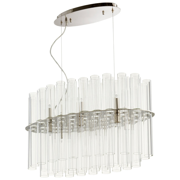 Quorum Home Cyan - 09671 - 12 Light Pendant - Polished Nickel