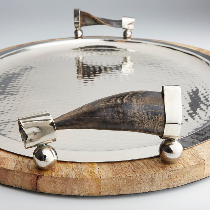 Quorum Home Cyan - 10193 - Tray - Natural And Polished Nickel