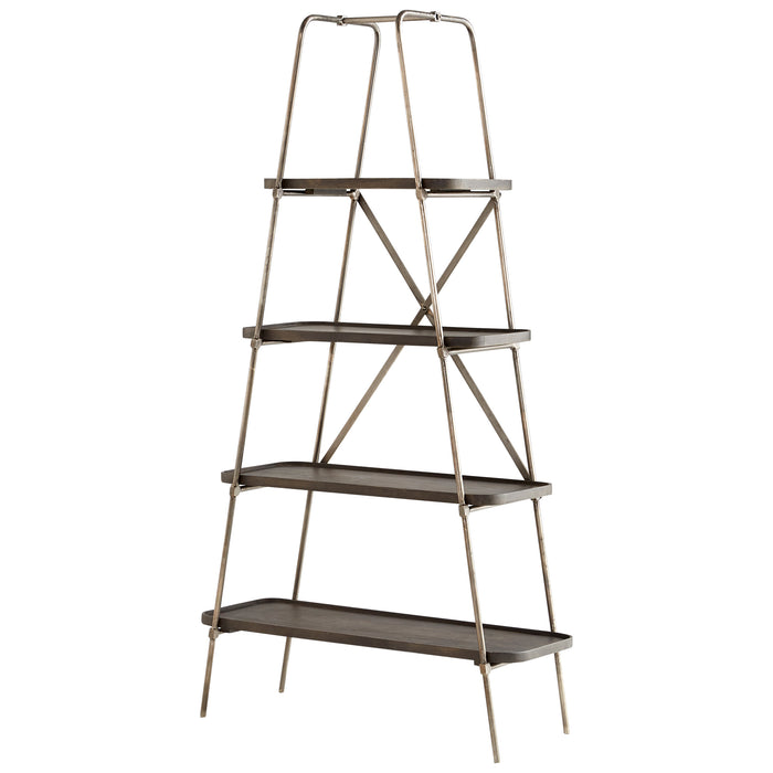 Quorum Home Cyan - 10773 - Etagere - Raw Iron And Grey