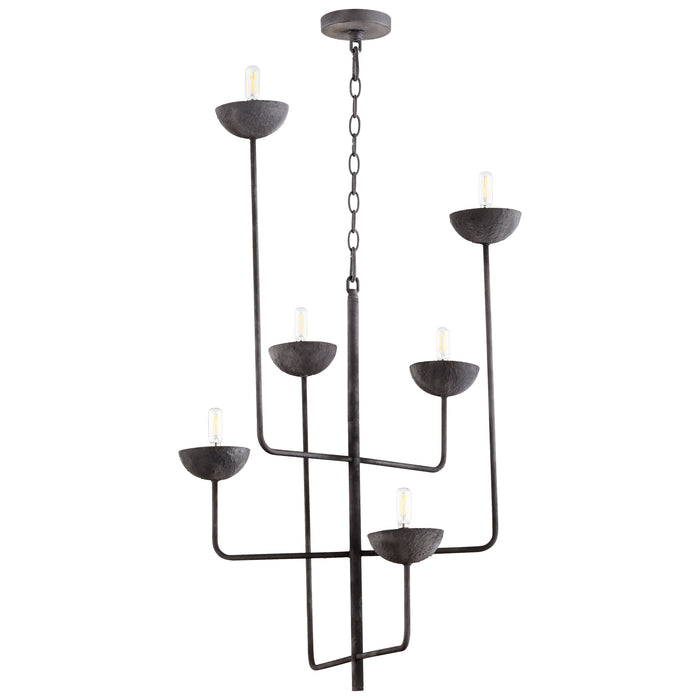 Quorum Home Cyan - 10976 - Six Light Chandelier - Noir