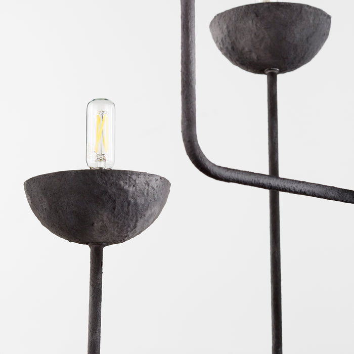 Quorum Home Cyan - 10976 - Six Light Chandelier - Noir