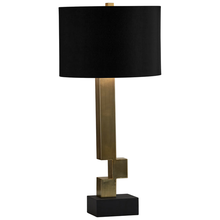 Quorum Home Cyan - 10985 - One Light Table Lamp - Black And Gold
