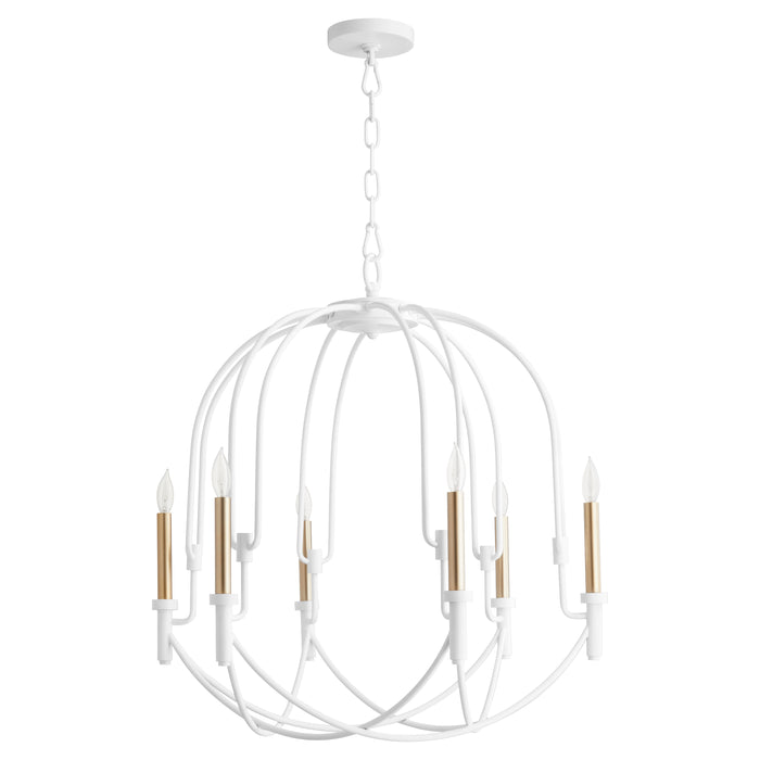 Quorum Home Cyan - 11386 - Six Light Pendant - Studio White