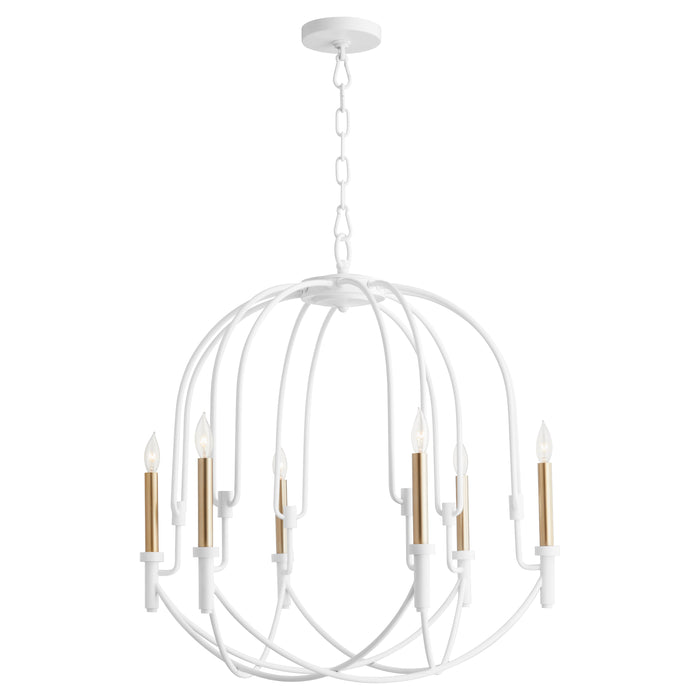 Quorum Home Cyan - 11386 - Six Light Pendant - Studio White