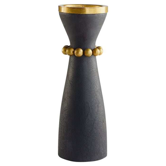 Quorum Home Cyan - 11516 - Candleholder - Antique Brass And Black