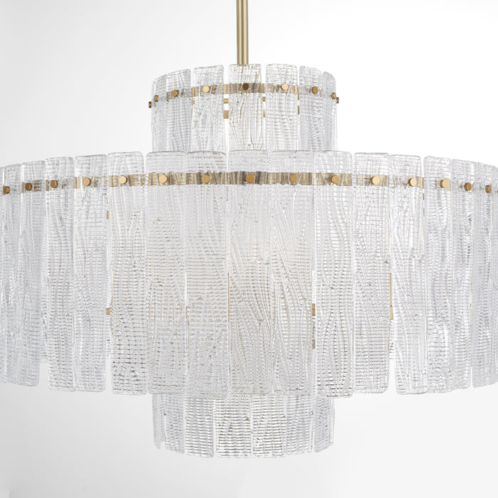 Quorum Home Cyan - 11631 - Nine Light Chandelier - Aged Brass