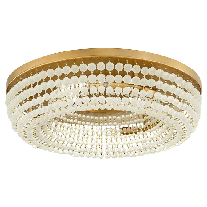 Ophelia 6 Light Flush Mount | Aged Brass
