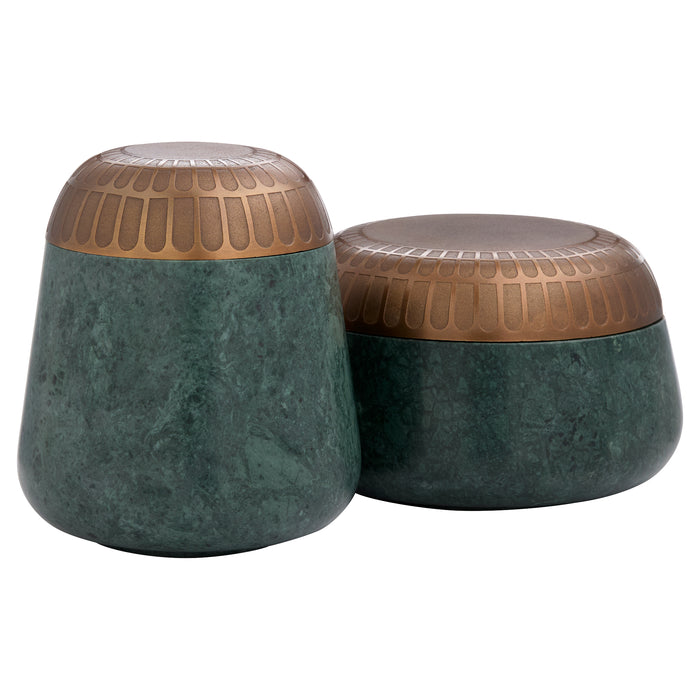 Sofia Box | Green Forest | Antique Brass - Large