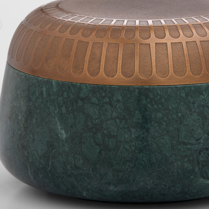 Sofia Box | Green Forest | Antique Brass - Small