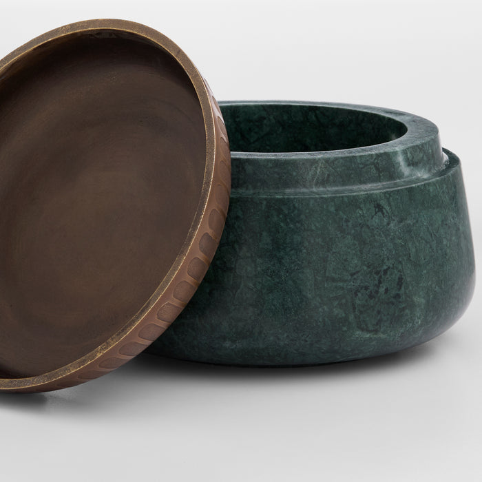 Sofia Box | Green Forest | Antique Brass - Small