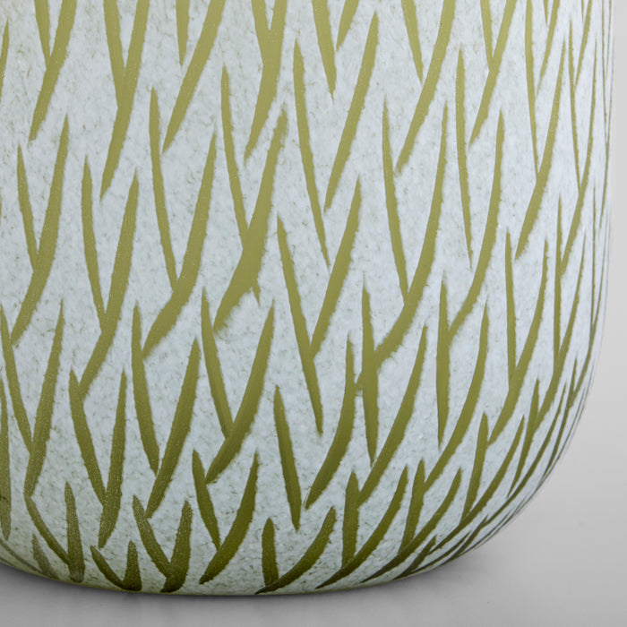 Signo Vase | Green | White - Medium