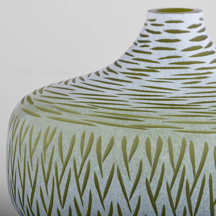 Signo Vase | Green | White - Stout