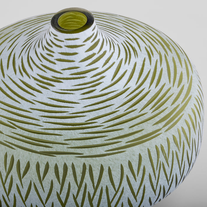 Signo Vase | Green | White - Stout
