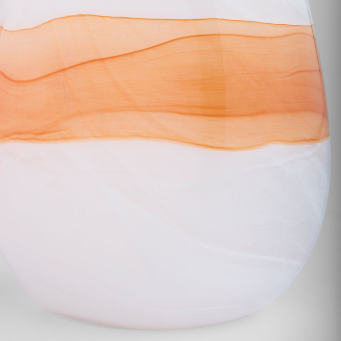 Pacaya Vase | White | Orange - Large