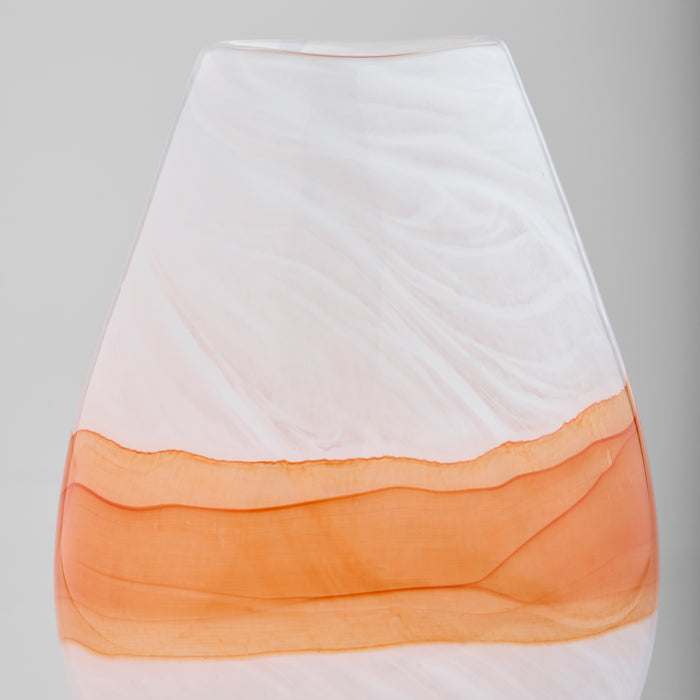 Pacaya Vase | White | Orange - Stout