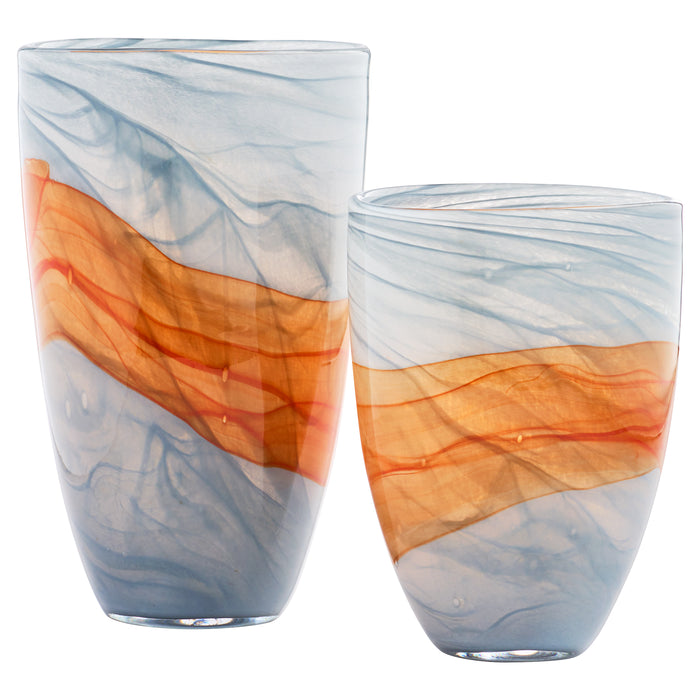 Pacaya Vase | Grey | Orange - Tall