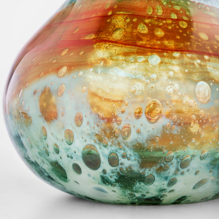 Pacaya Bottle Vase | Grey | Orange - Small