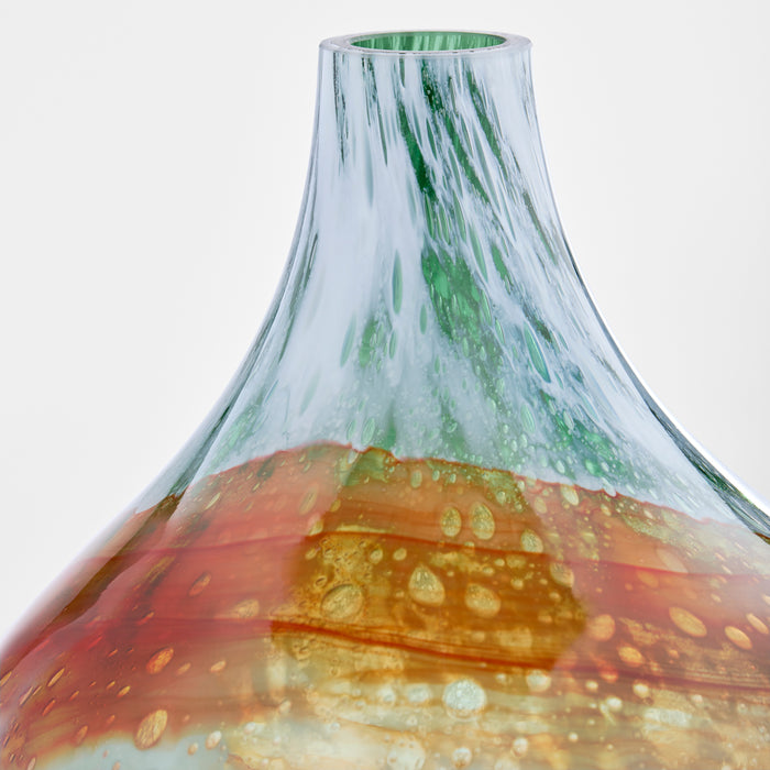 Pacaya Bottle Vase | Grey | Orange - Small