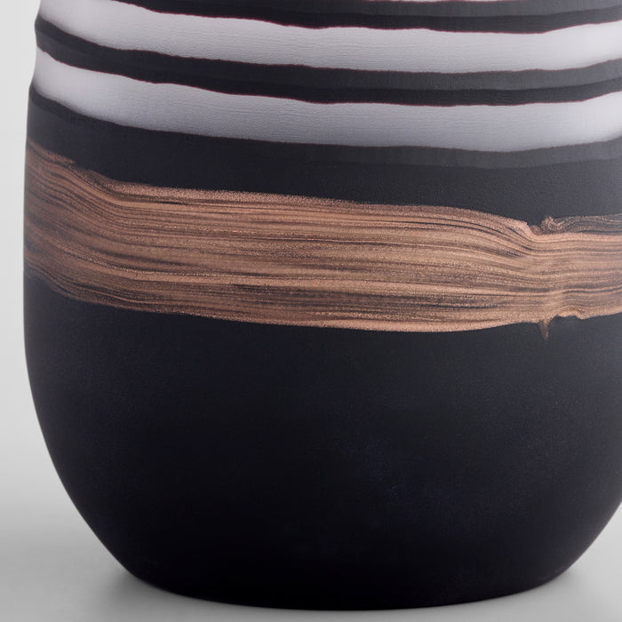 Midnight Road Vase | Black | Copper - Large