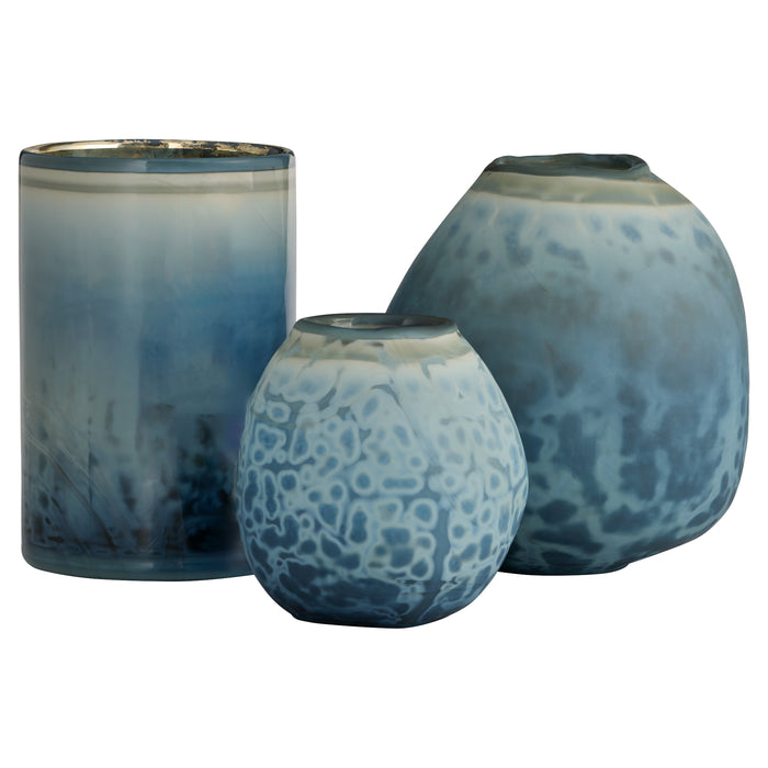 Tiedye Vase | Milky Matte Blue - Tall