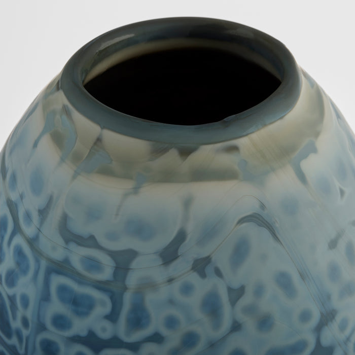 Tiedye Vase | Milky Matte Blue - Large