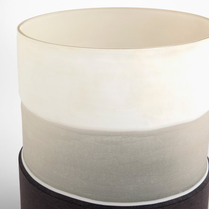 Mesa Vase | Cream | Black - Small