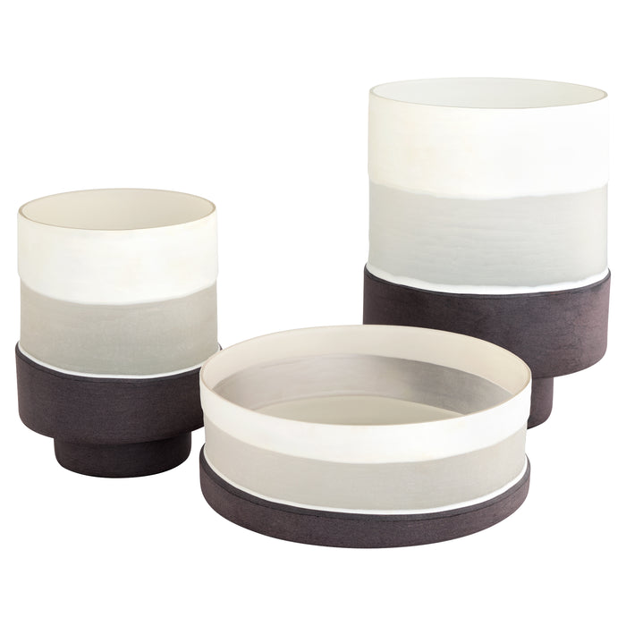 Mesa Vase | Cream | Black - Small