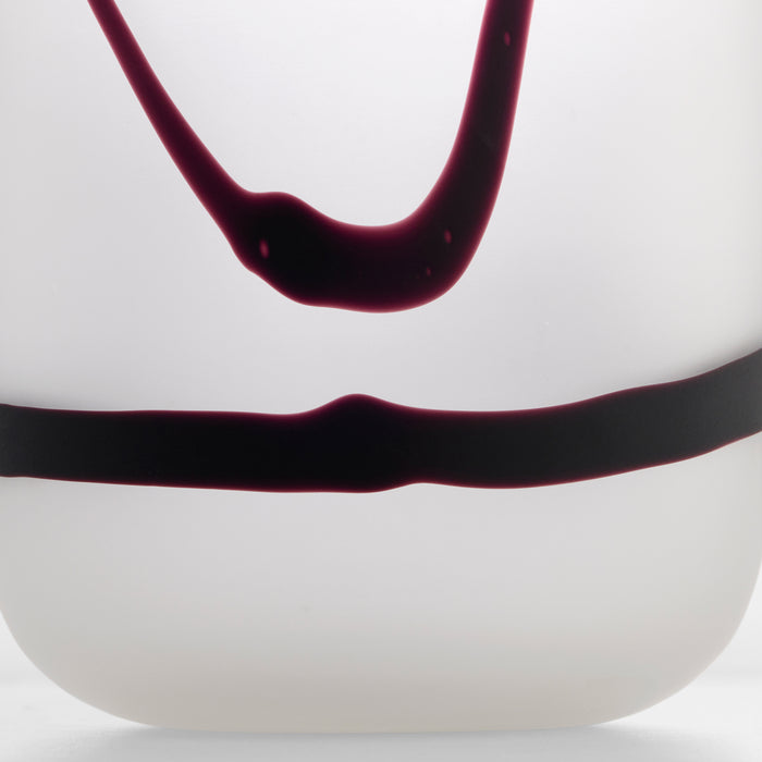 Crawford Vase | White | Black - Small
