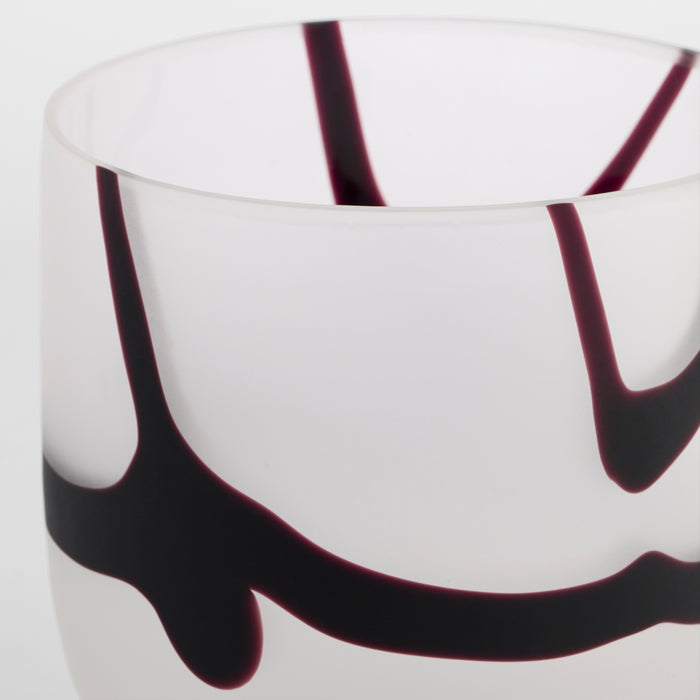 Crawford Vase | White | Black - Small