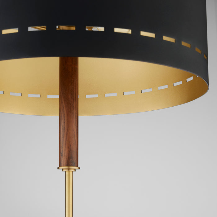 Savile Table Lamp | Walnut | Antique Brass | Black