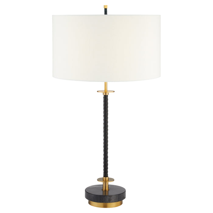 Santiago Table  Lamp | Black | Brass | White