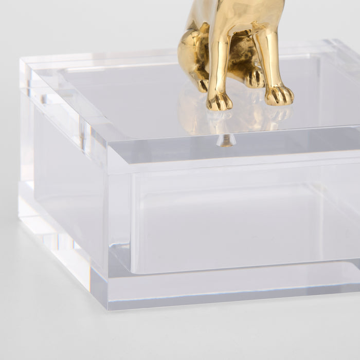 Lago Box | Clear | Brass