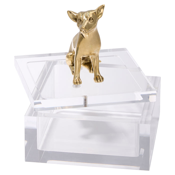 Lago Box | Clear | Brass