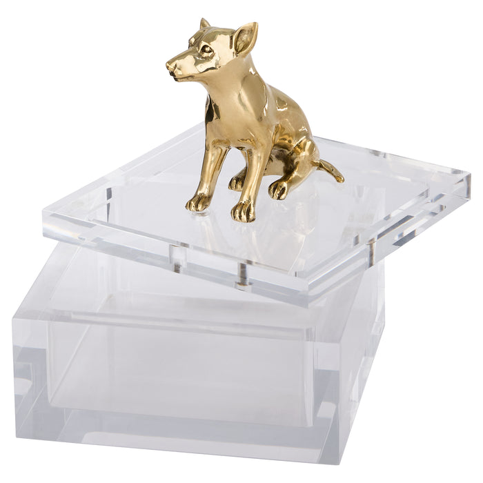 Lago Box | Clear | Brass