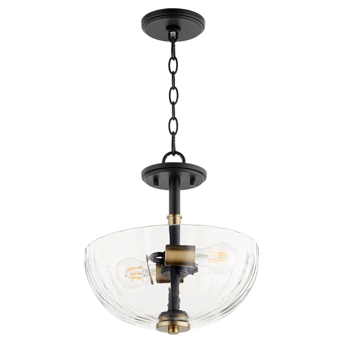 Quorum Home Quorum - 210-6980 - Two Light Dual Mount - Textured Black w/ Aged Brass