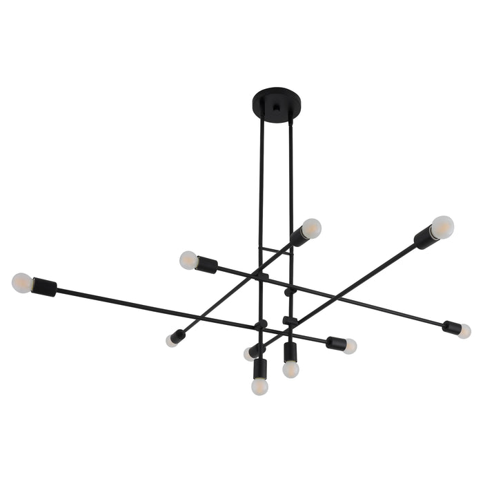 MIKA Ten Light Chandelier - Black