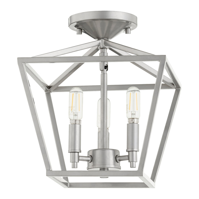 Quorum Home Quorum - 304-10-64 - Three Light Ceiling Mount - Classic Nickel