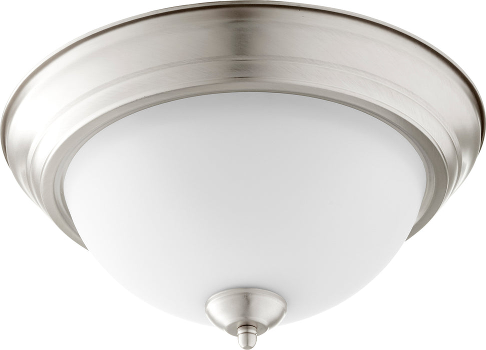 Quorum Home Quorum - 3063-13-65 - Two Light Ceiling Mount - Satin Nickel w/ Satin Opal