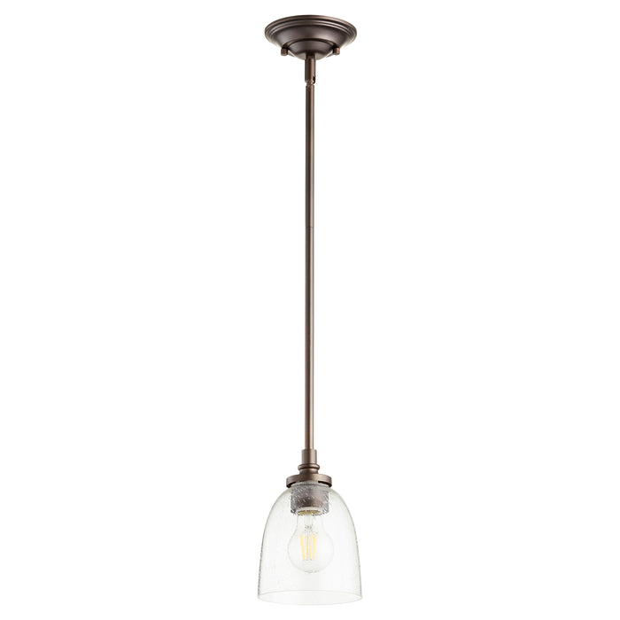 Quorum Home Quorum - 3122-286 - One Light Pendant - Oiled Bronze w/ Clear/Seeded