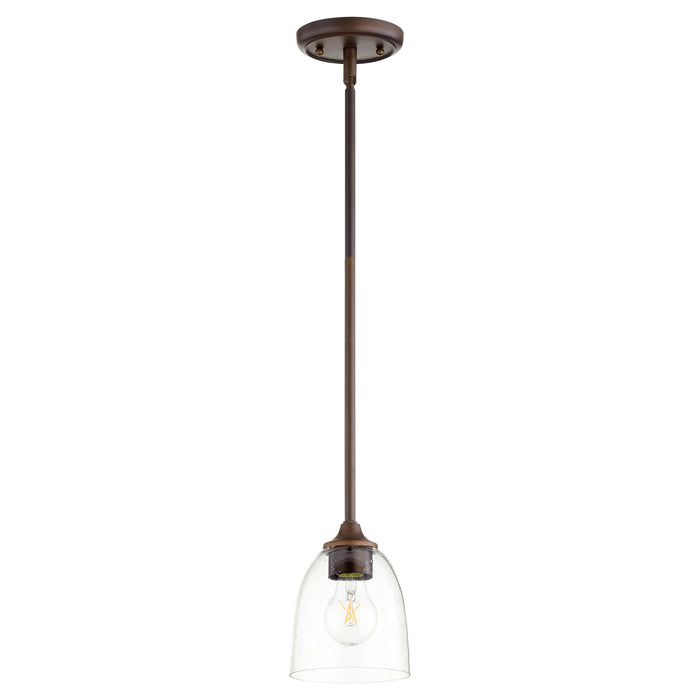 Quorum Home Quorum - 3127-286 - One Light Pendant - Oiled Bronze w/ Clear/Seeded