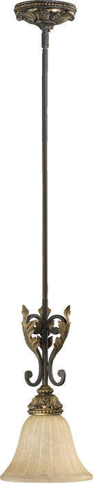 Quorum Home Quorum - 3157-44 - One Light Pendant - Toasted Sienna With Mystic Silver