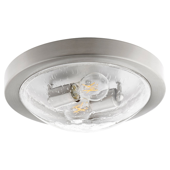 Quorum Home Quorum - 3502-13-65 - Two Light Ceiling Mount - Satin Nickel w/ Clear/Seeded