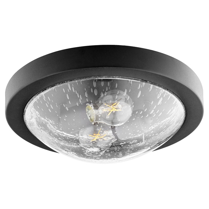 Quorum Home Quorum - 3502-13-69 - Two Light Ceiling Mount - Textured Black w/ Clear/Seeded