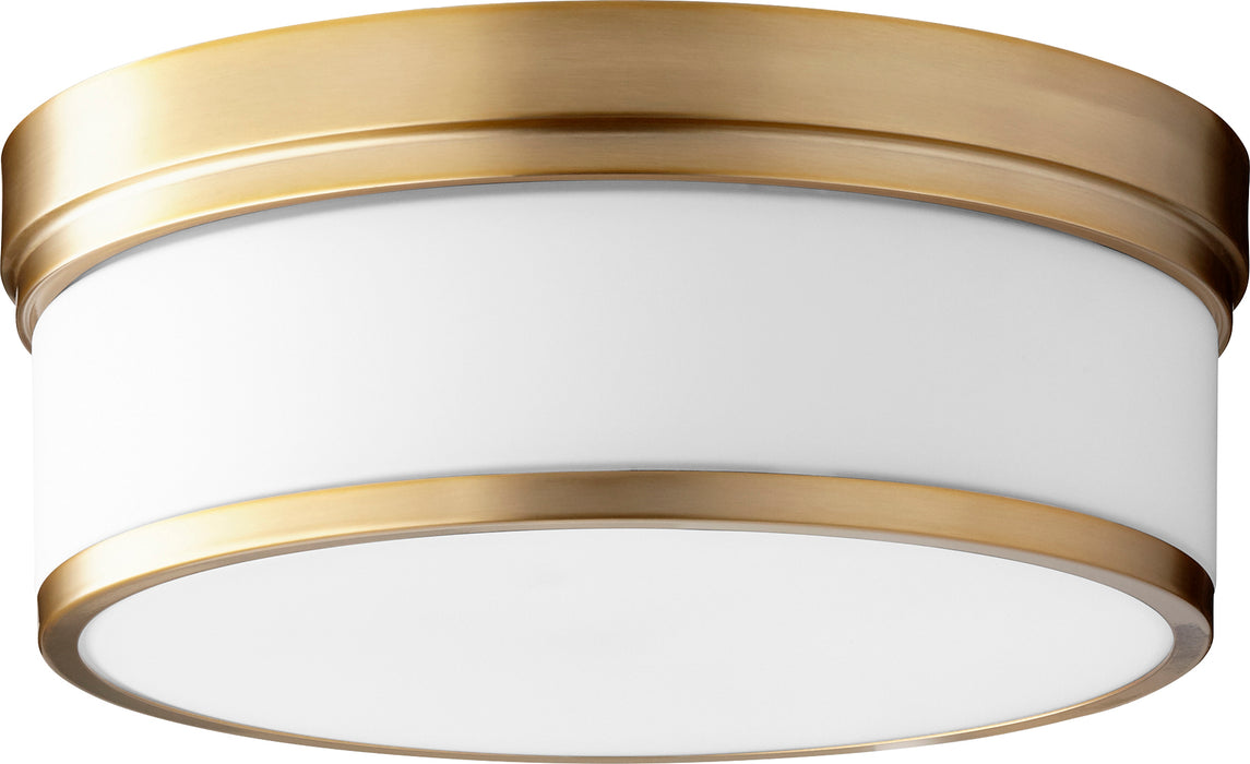 Quorum Home Quorum - 3509-14-80 - Three Light Ceiling Mount - Aged Brass