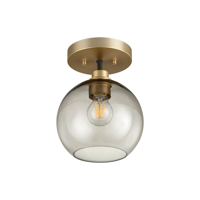 Quorum Home Quorum - 372-1-6980 - One Light Ceiling Mount - Textured Black w/ Aged Brass