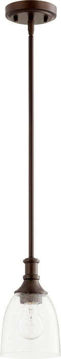 Quorum Home Quorum - 3811-186 - One Light Pendant - Oiled Bronze w/ Clear/Seeded